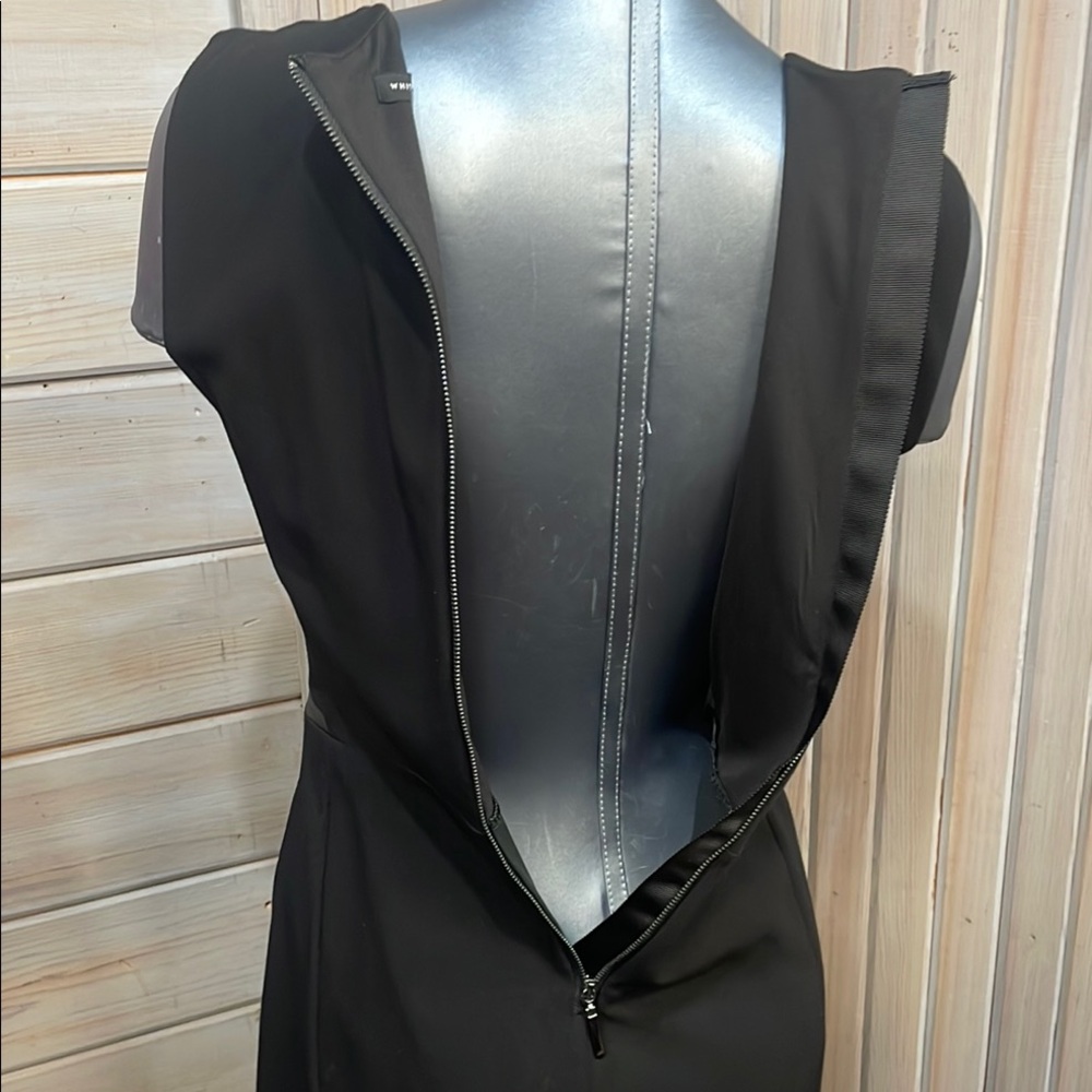 White House Black Market Black Sleeveless Sheath Dress - Picture 5 of 5